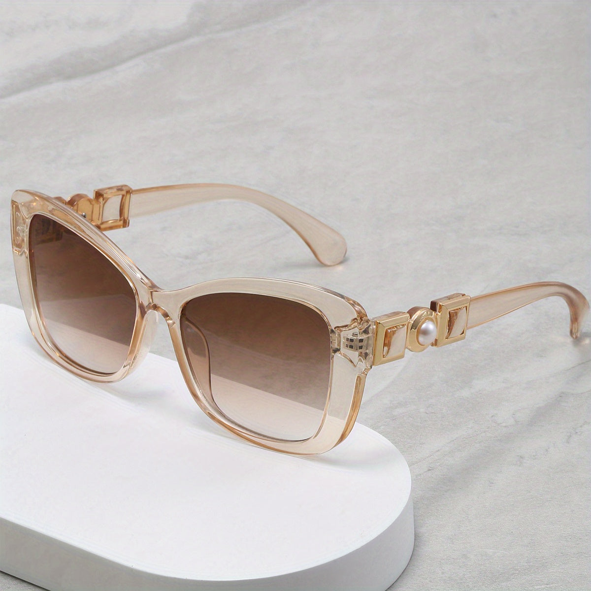 Cat Eye Sunglasses Clear Frame UV400 Sun Shades For Women