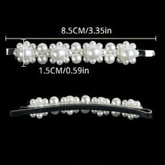 Elegant Pearl Barrette Hair Clip for Women