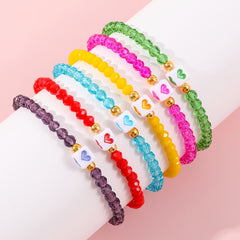 Kids Stained Glass Beads Bracelet for Everyday Wear and Party