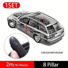 Car Door Edge Rubber Weatherstrip B Pillar Sealing Strips Windproof Protec