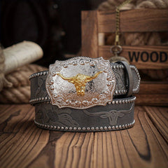 Western Style PU Leather Belt For Men