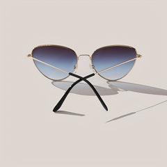 Cat Eye Sunglasses Metal Frame Gradient Lens UV400