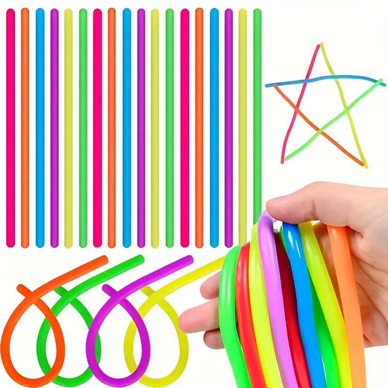 Mini Elastic Noodle Toy Mix Color Sensory Rope Halloween & Christmas Gift