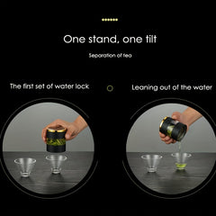 Digital Temperature Display Glass Tea Cup with Infuser