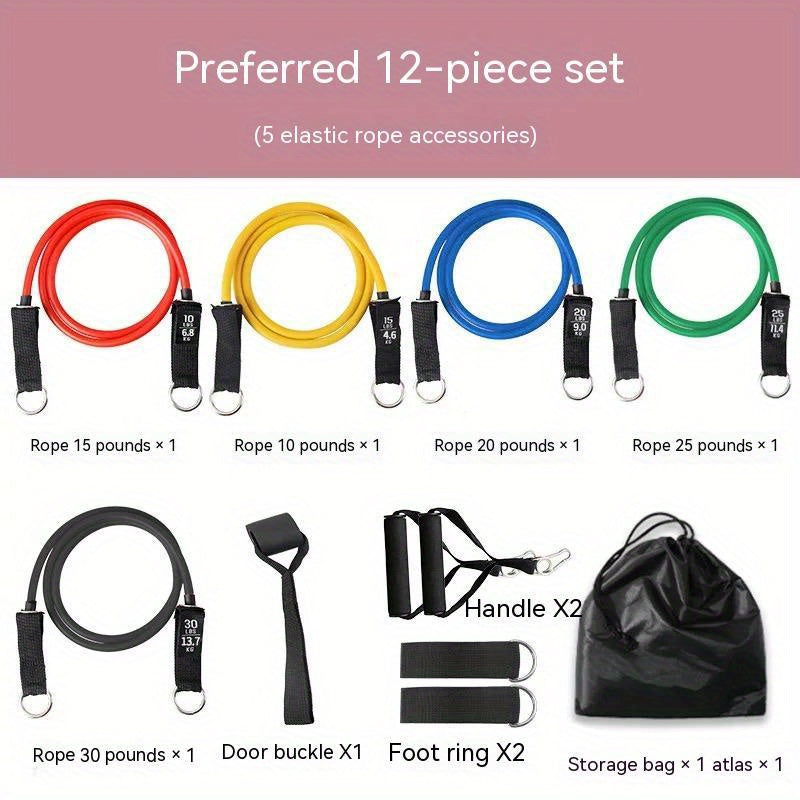 Tension Resistance Rope Set For Shoulder Strength Training Yoga Fitness