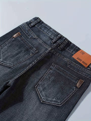 Men's Distressed Medium Stretch Denim Pants