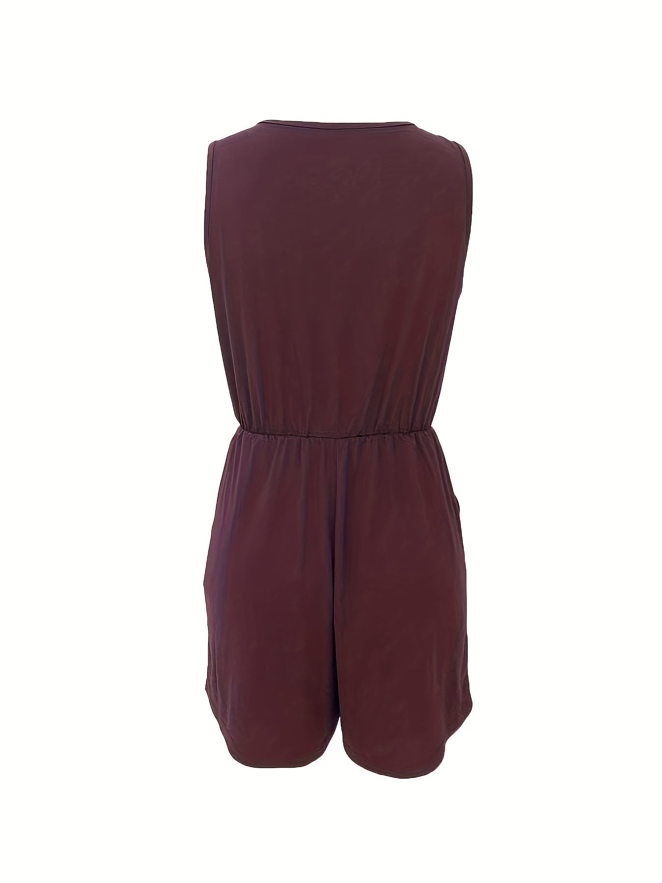 Sleeveless Zipper Front Romper Jumpsuit Casual Summer Wear