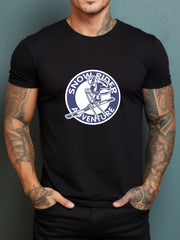 Snow Rider & Coconut Tree Men's Comfy T-shirt Graphic Tee