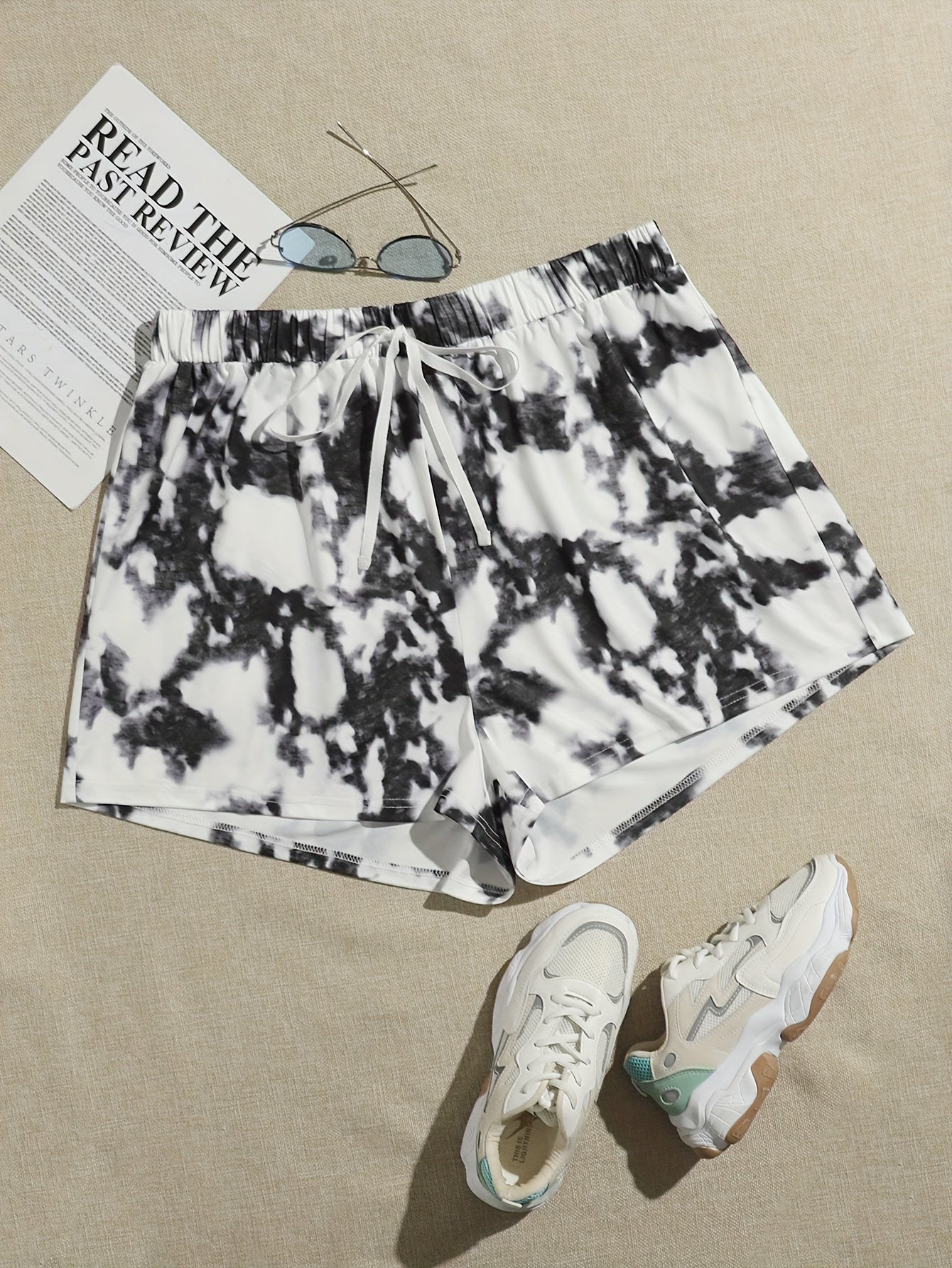 Tie Dye Drawstring Sporty Shorts