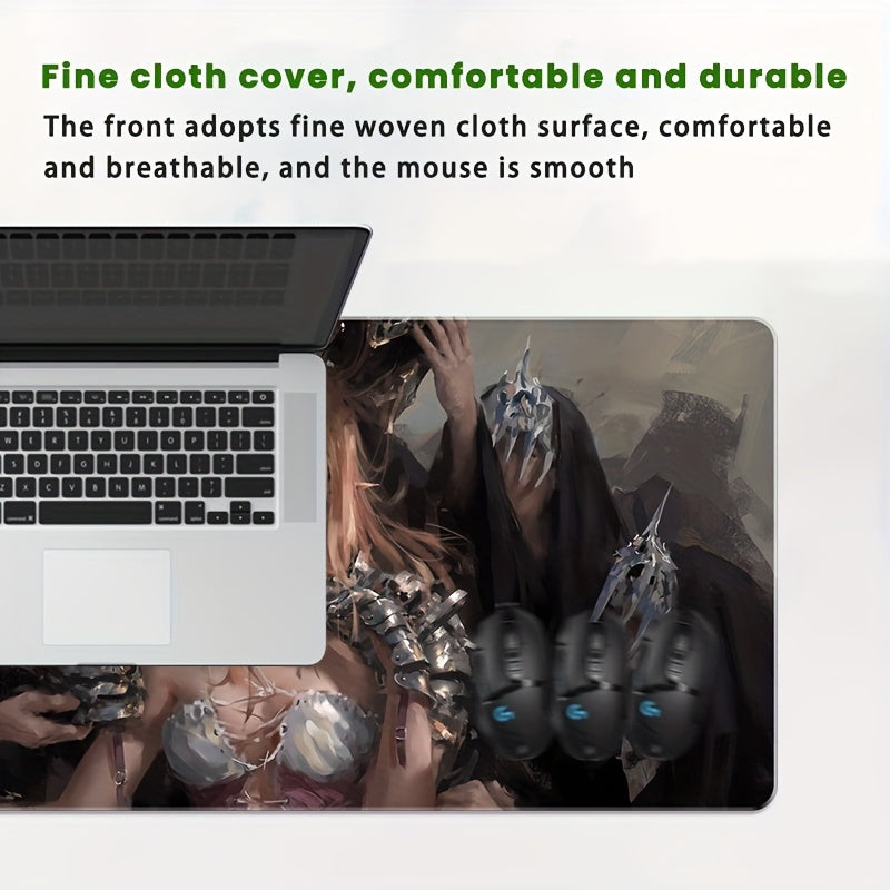 Large Princess Beauty Mouse Pad 23.7x11.8in Non-slip Rubber Washable