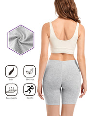 4 Pcs Breathable BoyShort Panties Medium Stretch Cotton Women's Lingerie
