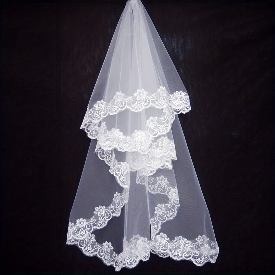 Bridal Veil With Comb Cape 1m Long Wedding Cloak Bride Shawl Tulle Cape