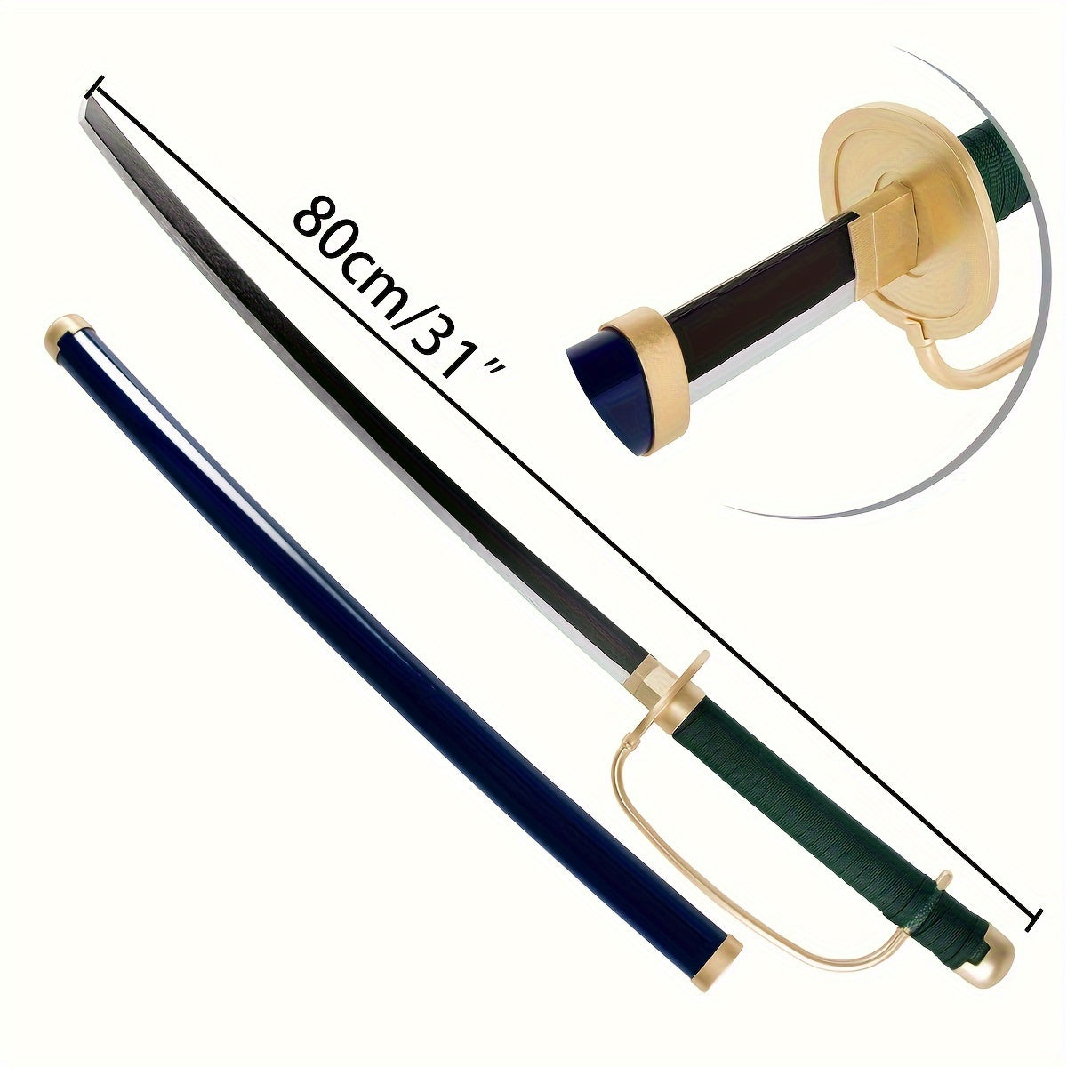Wooden Samurai Katana Sword with Display Stand