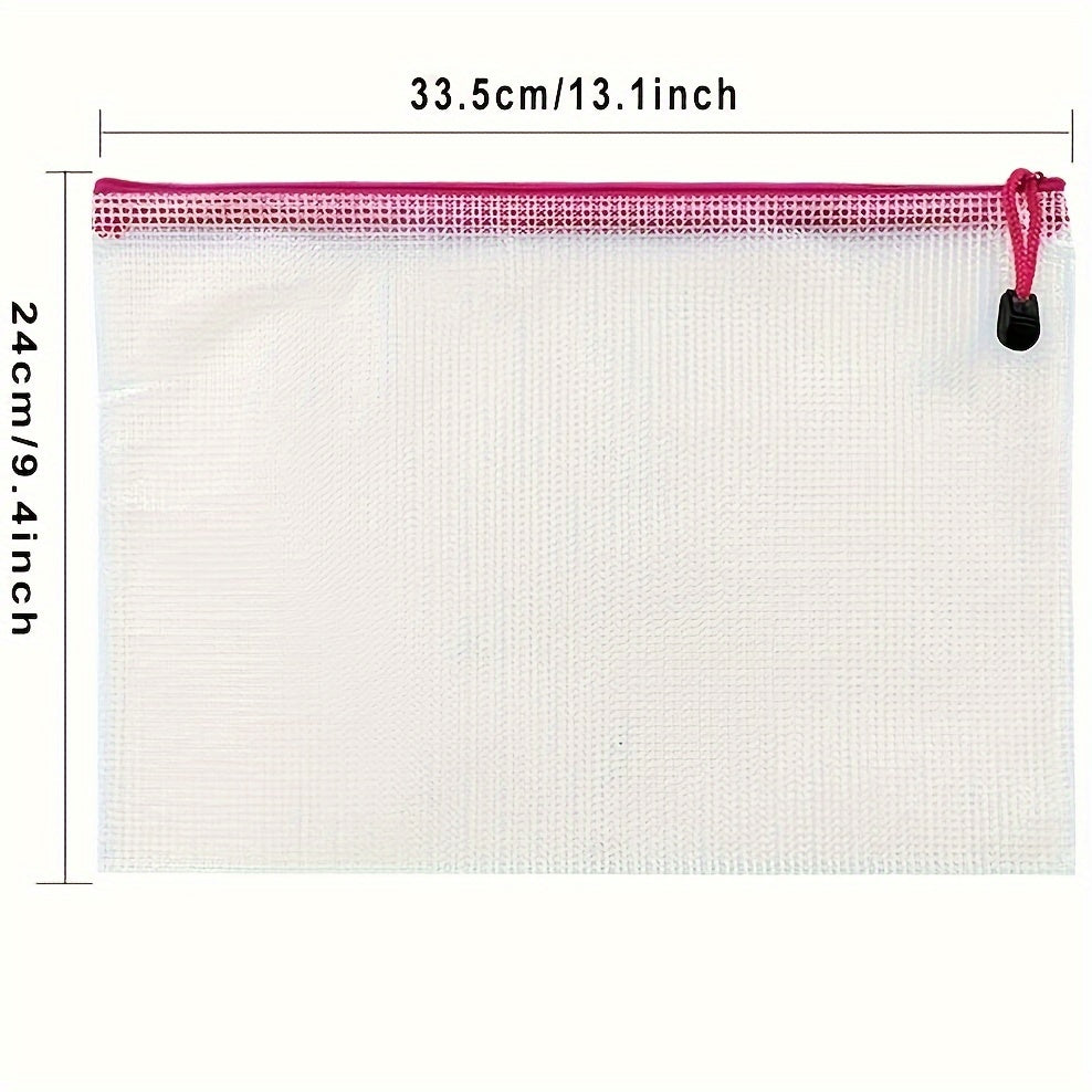 A4 Waterproof Zipper Bag Document Storage for School Office