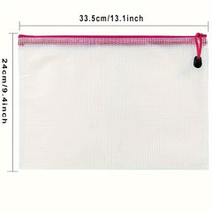 A4 Waterproof Zipper Bag Document Storage for School Office