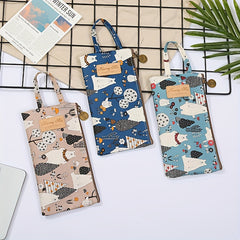 Vertical Cartoon Flower Stationery Bag