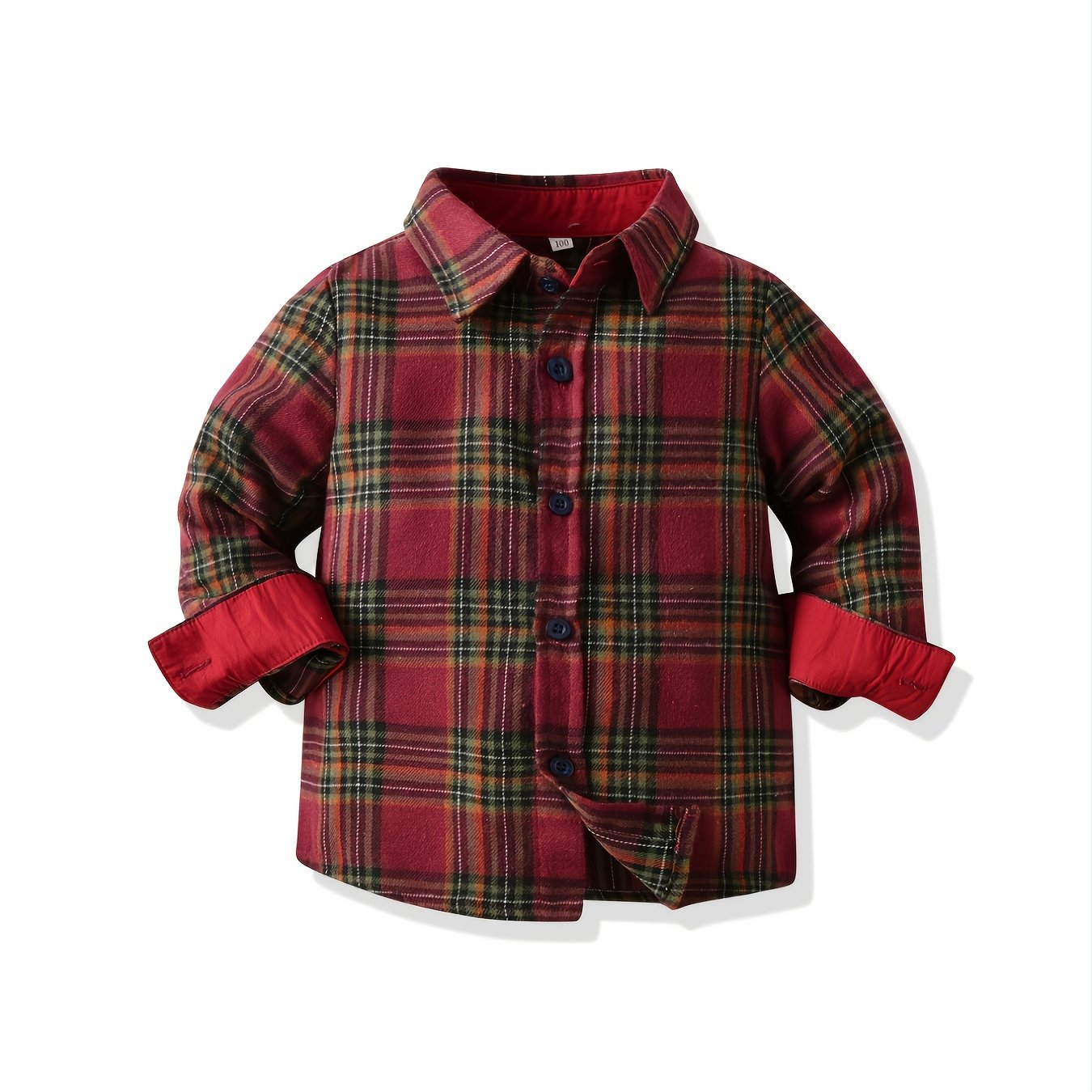 Boys' Colorblock Plaid Button Shirt