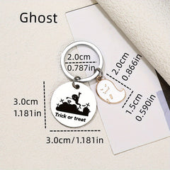 Ghost Skull Keychain Creative Pumpkin Key Rings Halloween Gift