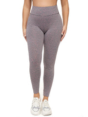 Honeycomb Yoga Leggings High Waist Fitness Pants