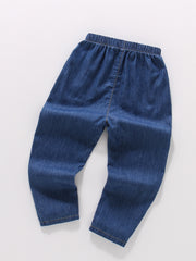 Boys Dino Embroidered Jeans Pants Spring Summer Autumn Kids Clothes