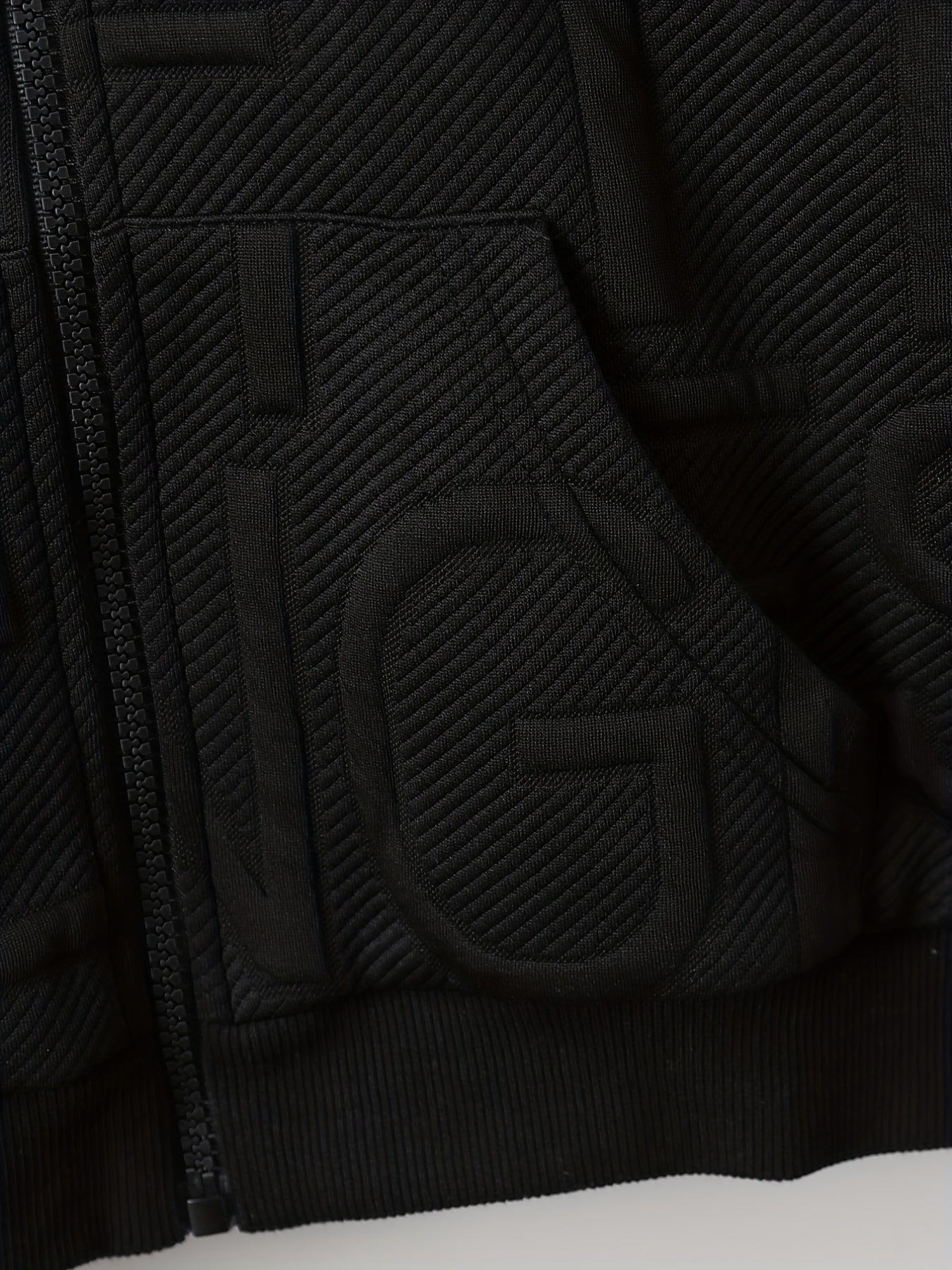 Boys Casual Textured Hooded Zip Up Jacket