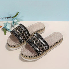 Women's Printed Platform Sandals Thick Bottom Summer Slippers