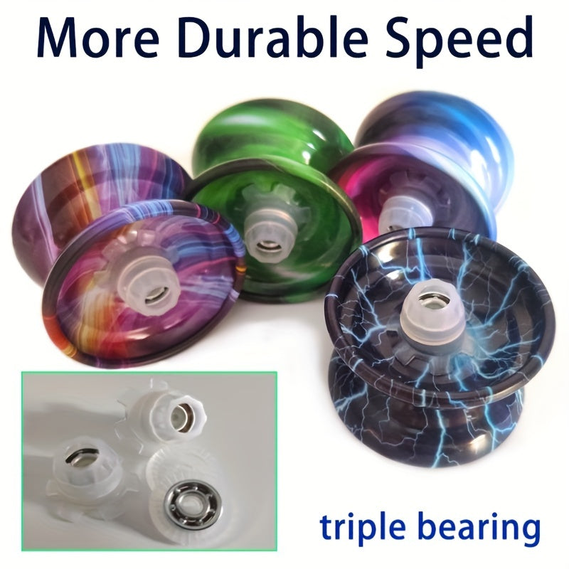 Metal Triple Bearing Yoyo Ball Upgraded Dazzling Long Lasting Speed