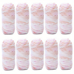 10pcs Crochet Yarn 50g 4 ply Assorted Colors Acrylic Skeins
