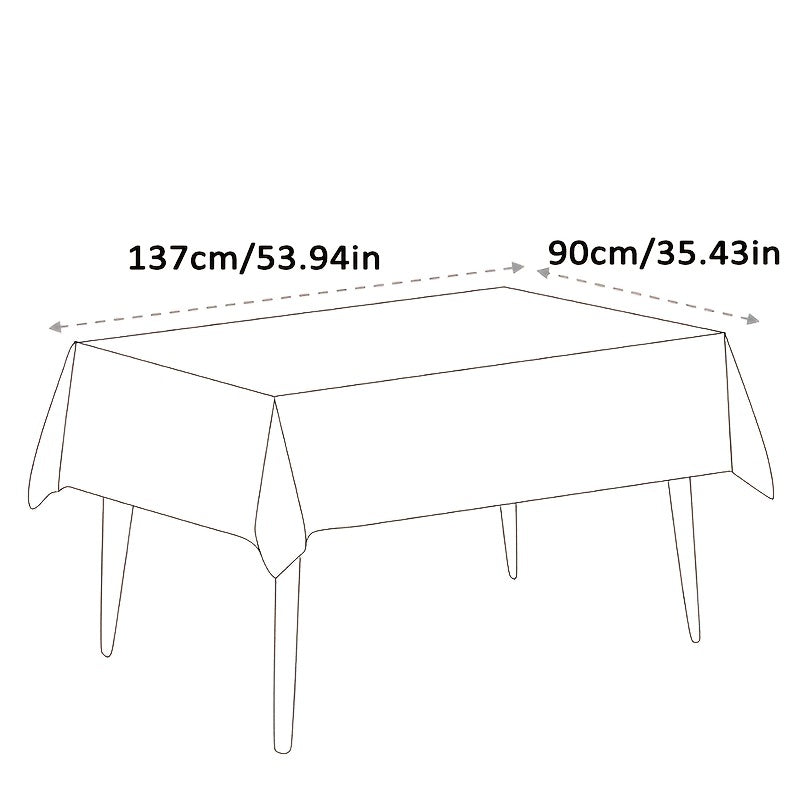 Waterproof Plastic Tablecloth Style Household Table Cover