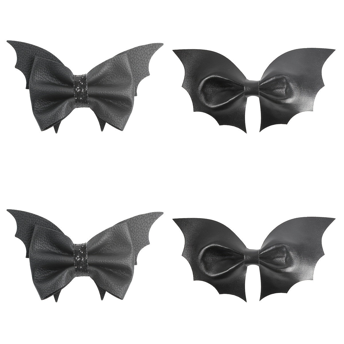 Party Leather Bow Hair Clips Bat Wings Bows Hairpin Hair Grips