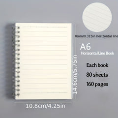 Matte Thickened Coil Notebook Horizontal Grid Blank Notebook