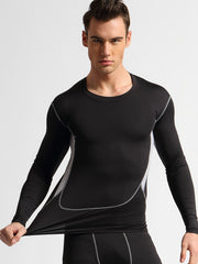 Men's Stylish Compression Shirt High Stretch Top For Outdoor Fitness