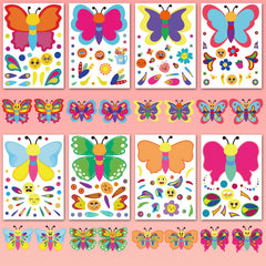 Set of 16 DIY Butterfly Ornaments for Expressive Facial Decor