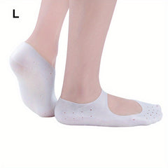Silicone Moisturizing Socks for Dry Cracking Skin with Gel Heel