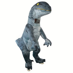 Inflatable Dinosaur Costume Adult Velociraptor T rex Blow Up Full Body Christmas