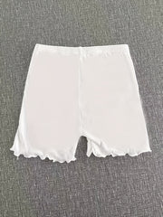 4pcs Bowknot Decor Elastic Waist Shorts Breathable Kid's Underwear