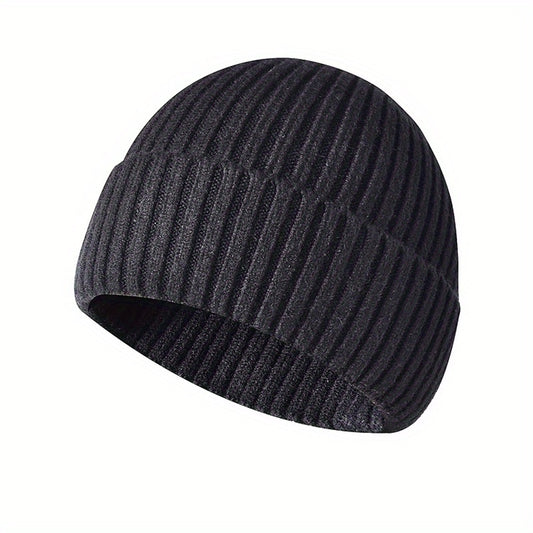 Kids' Windproof Wool Knit Beanie Hat with Ear Protection