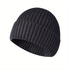 Kids' Windproof Wool Knit Beanie Hat with Ear Protection