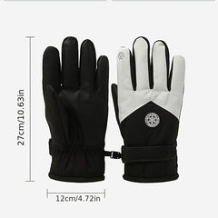 Winter Velvet Thickened Warm Gloves Windproof Waterproof Non slip Gloves