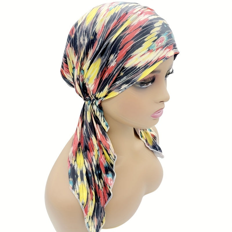Snake Pattern Print Head Scarf Unisex Stretchy Head Wrap