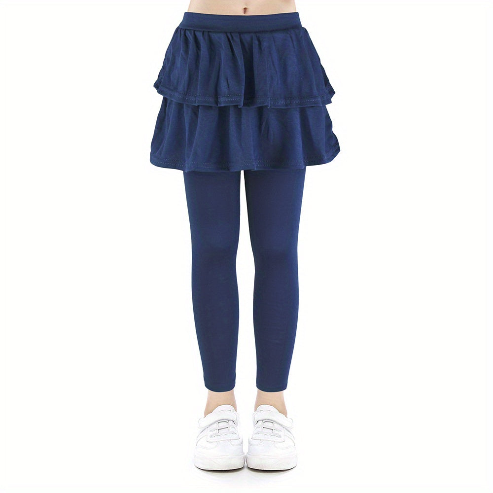 Girls Leggings With Skirt Warm Kids Leggings Tutu Pants For 4 10 Years Girl