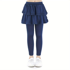 Girls Leggings With Skirt Warm Kids Leggings Tutu Pants For 4 10 Years Girl