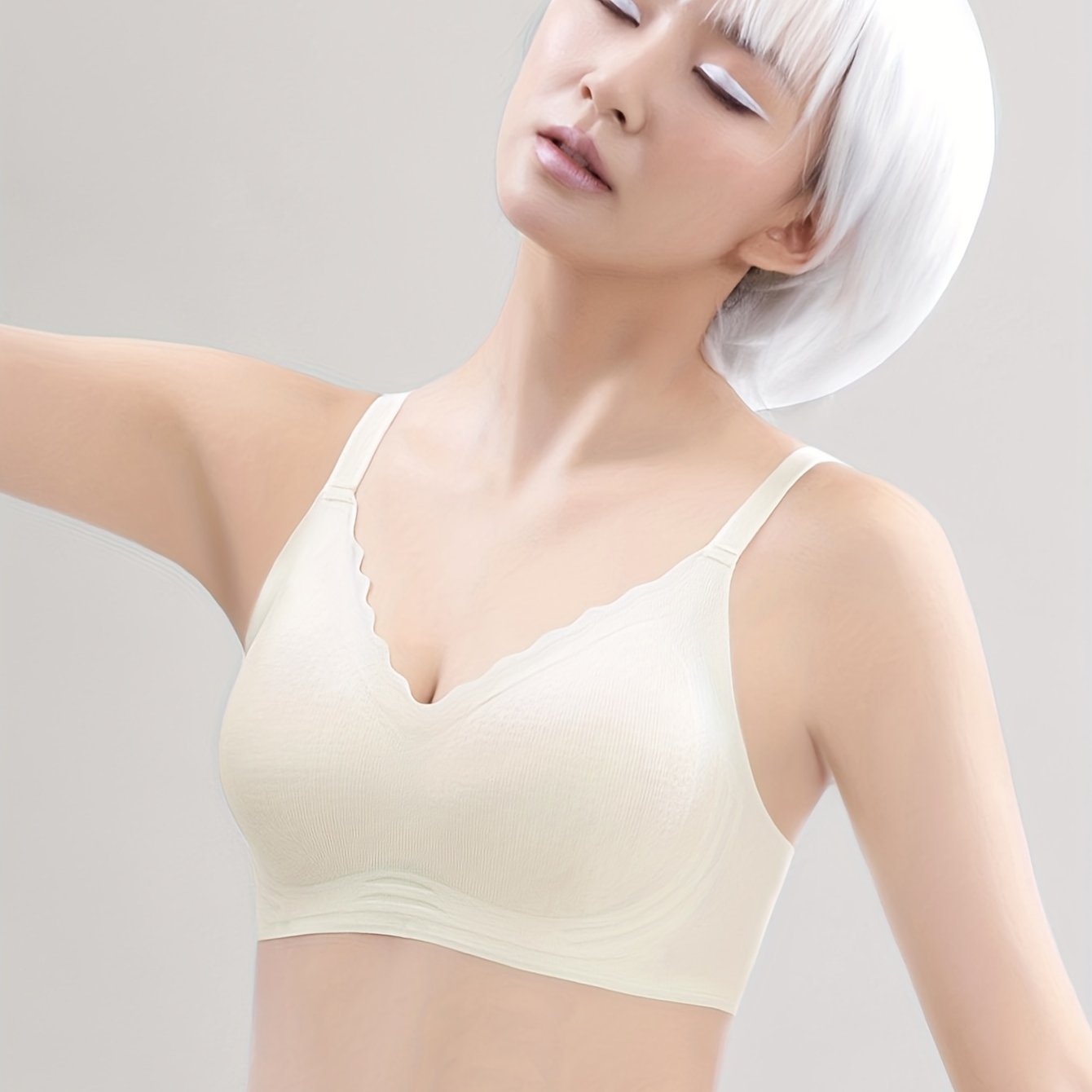 Seamless Wireless Push Up Bra Breathable Comfy Lingerie Underwear
