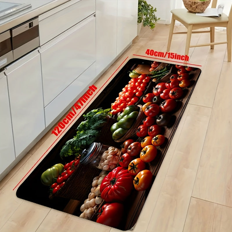 Pepper Pattern Rug Fruit Vegetable Floor Mat Polyester Carpet