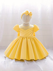 Gorgeous Birthday Wedding Baptism Gown Dress Fairy Girls V Neck Tutu Dress