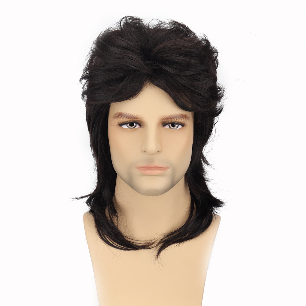 Men's Curved Cropped Wig for Stylish Look