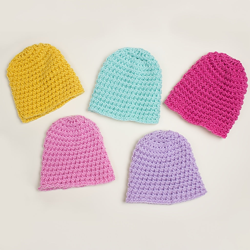 Baby Solid Knitted Hat Warm Wool Children's Hat With Ear Protection