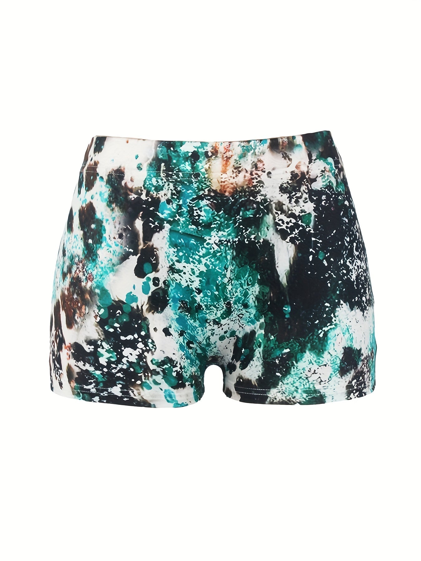American Flag & Graphic Print Skinny Shorts Women's Clothing