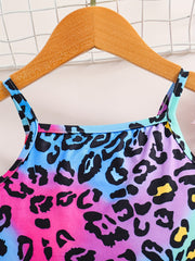 Toddler Girls Clothes Animal Print Cami Shirt Shorts Set