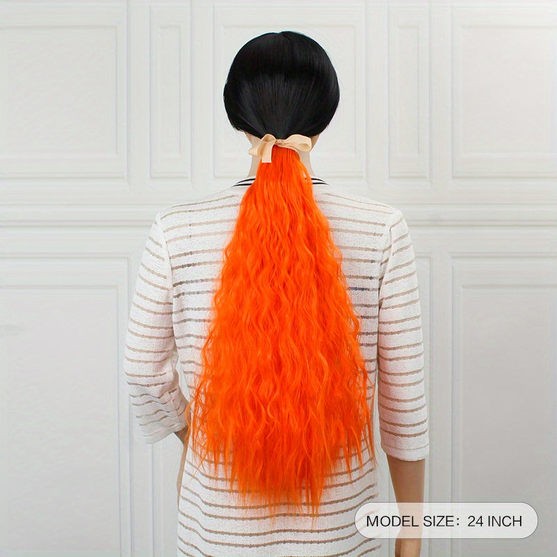 Long Kinky Curly Ponytail Extensions 96 Cm with Hair Ties
